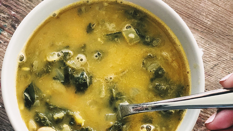 Kale and Cannellini Bean Soup