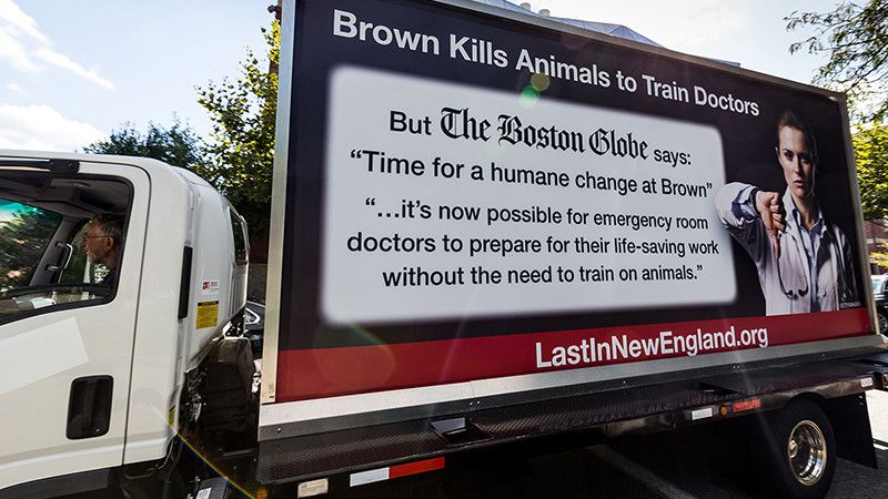 Doctors’ Billboards Circulate at Brown Convocation