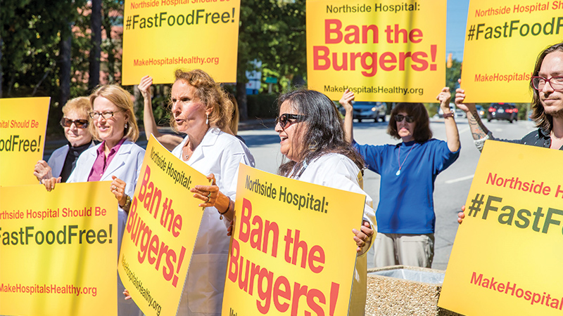 Doctor-Led Protest Confronts McDonald’s in Northside Hospital