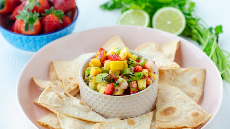 Fruit Salsa and Cinnamon Chips