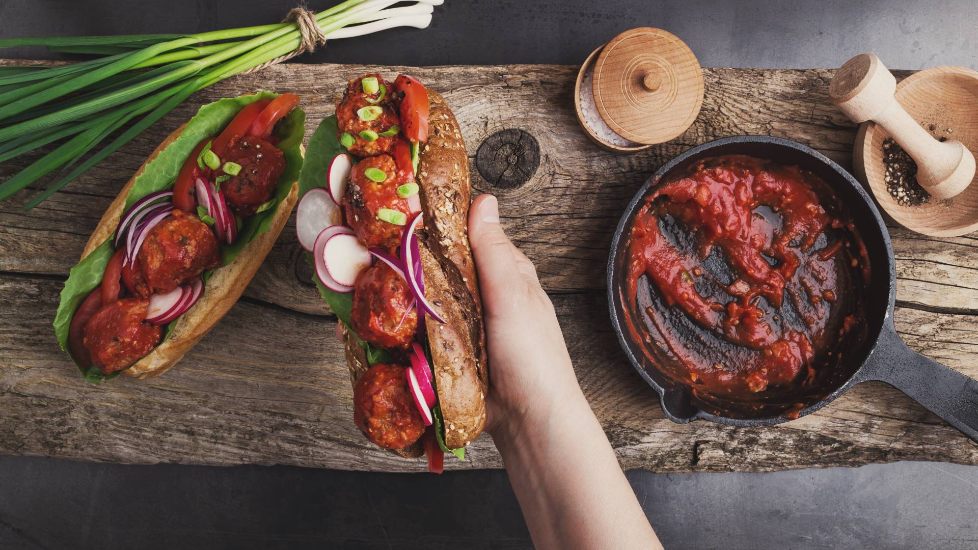 vegan meatball sub