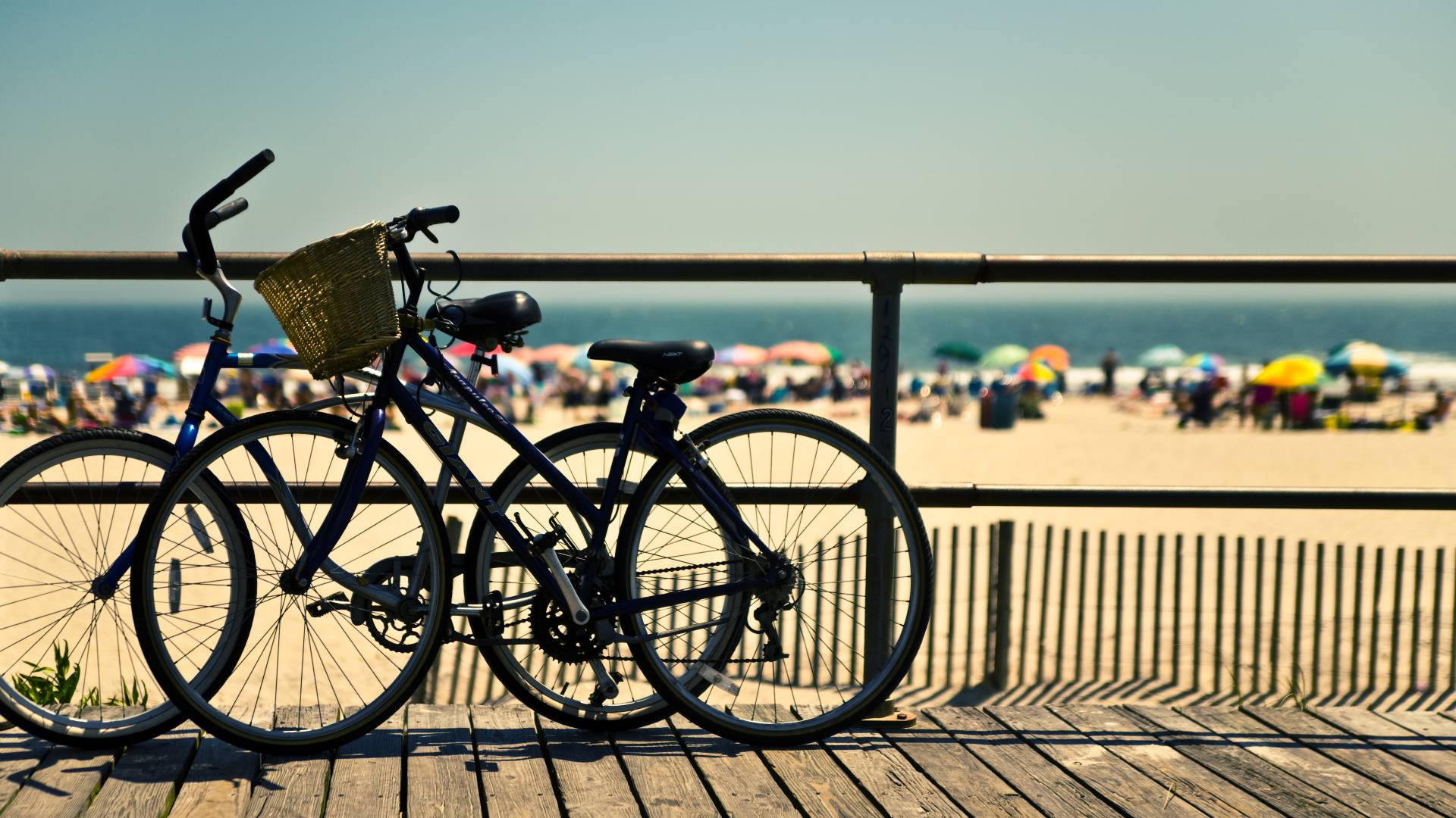 bikes on boardwalk