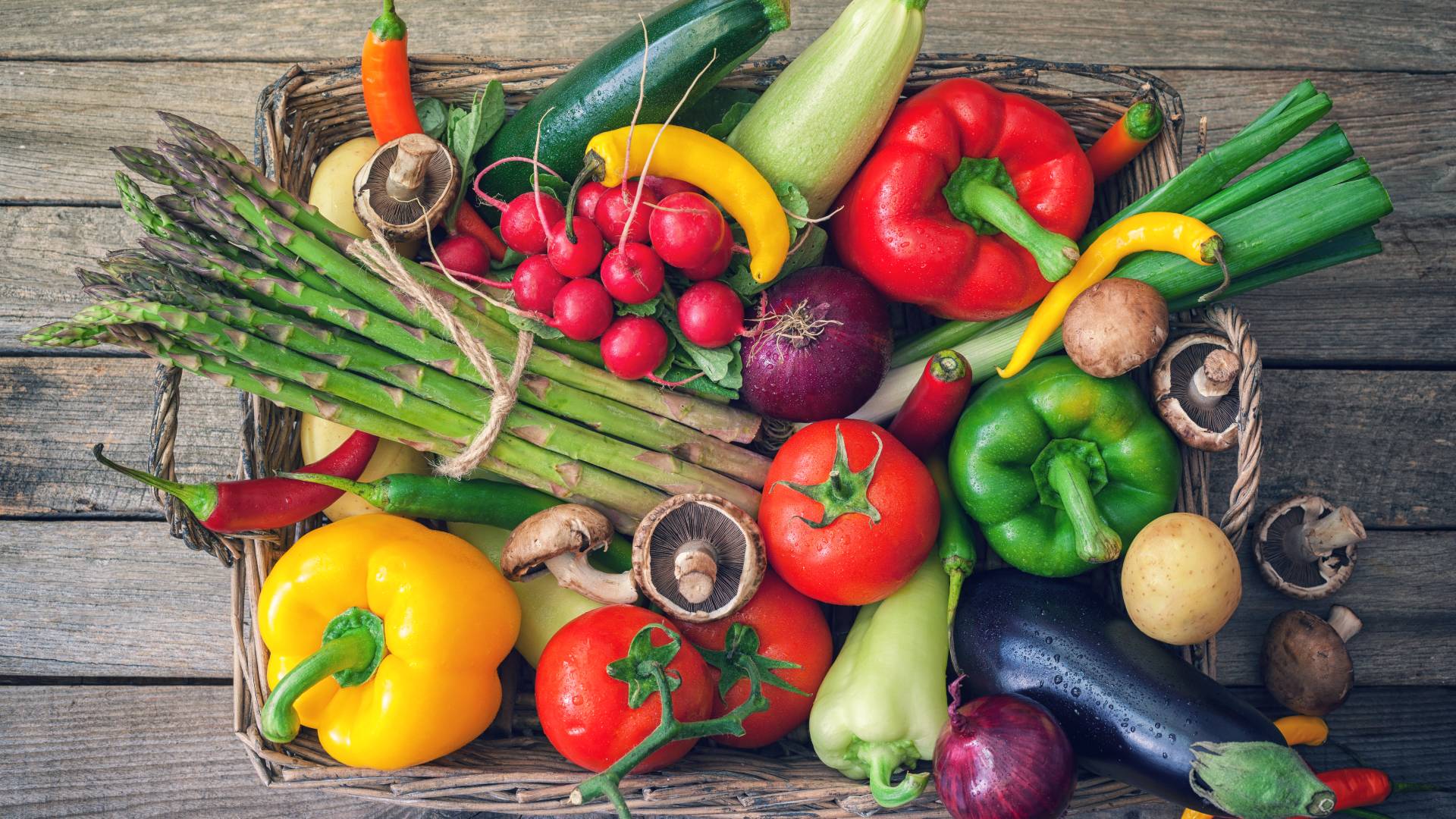 vegetables in a basket