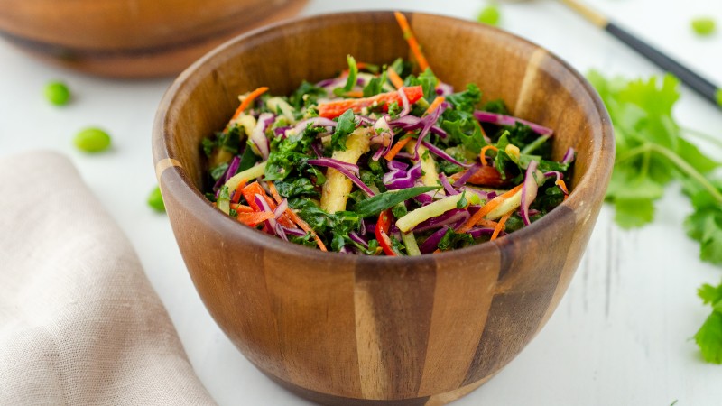 Thai Crunch Salad With Peanut Dressing 