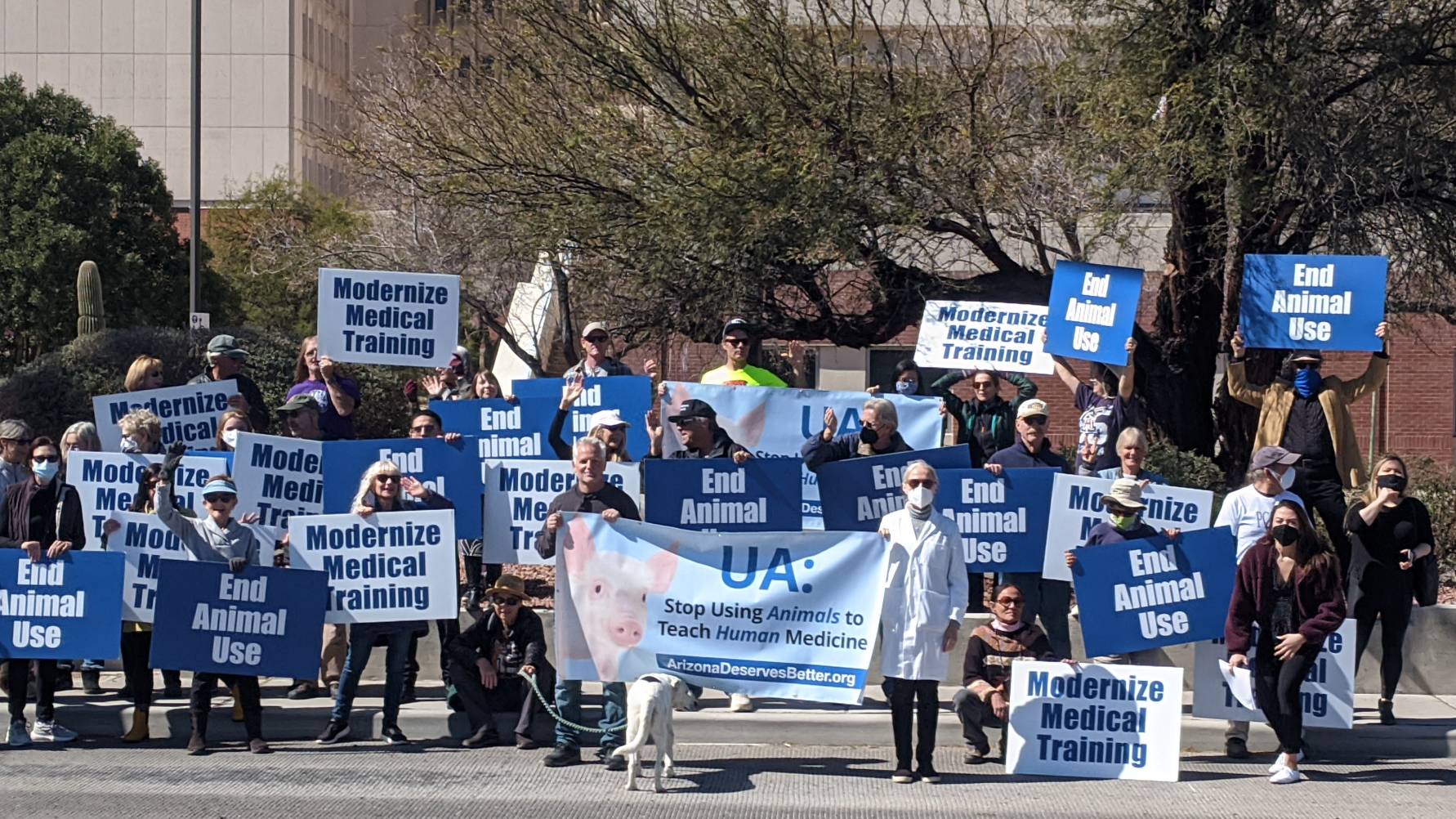 Demonstration at UA’s Tucson medical campus