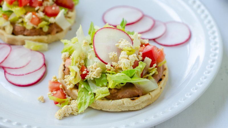 Refried Bean Picaditas (Sopes)