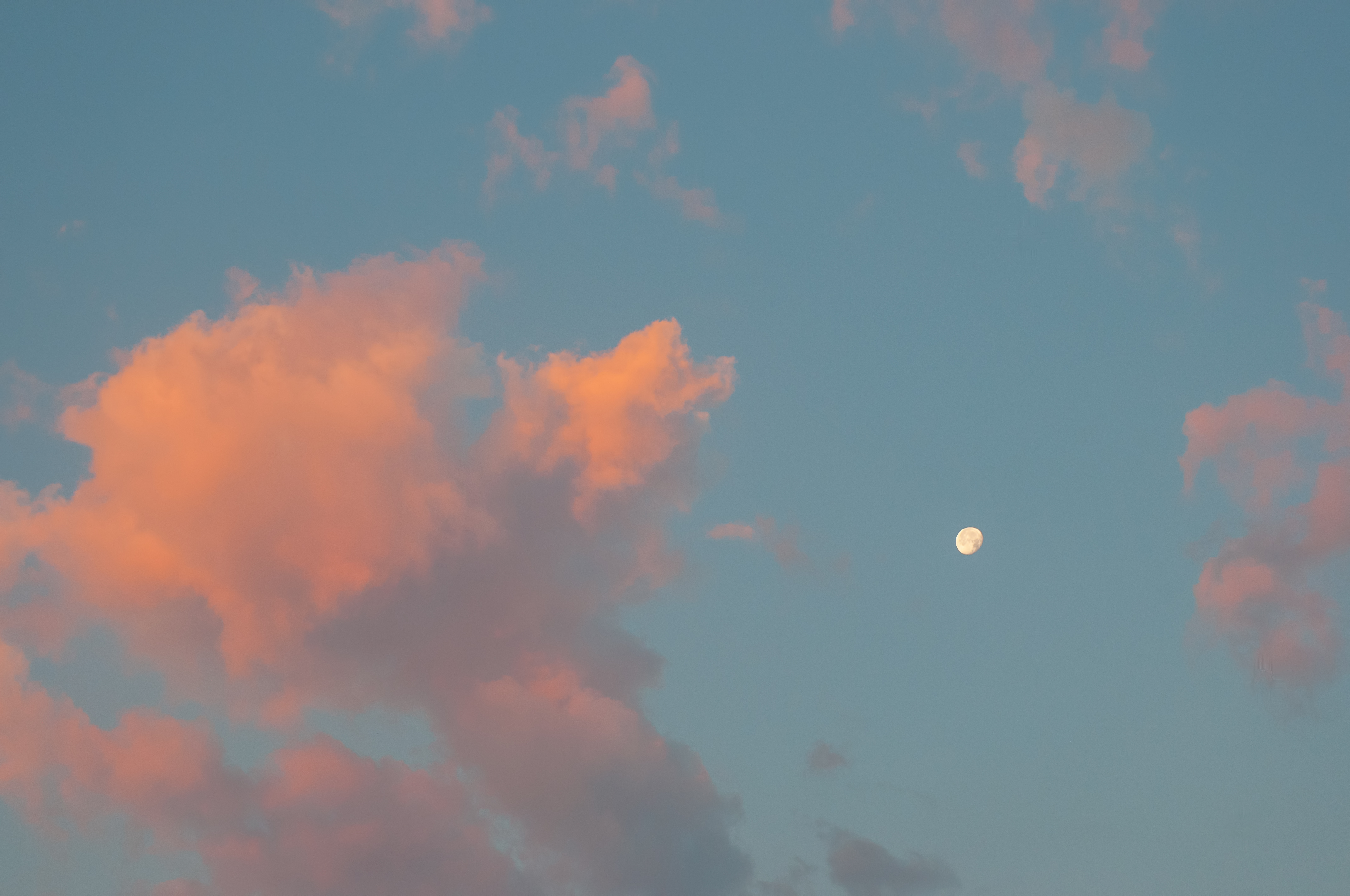 Clouds and moon