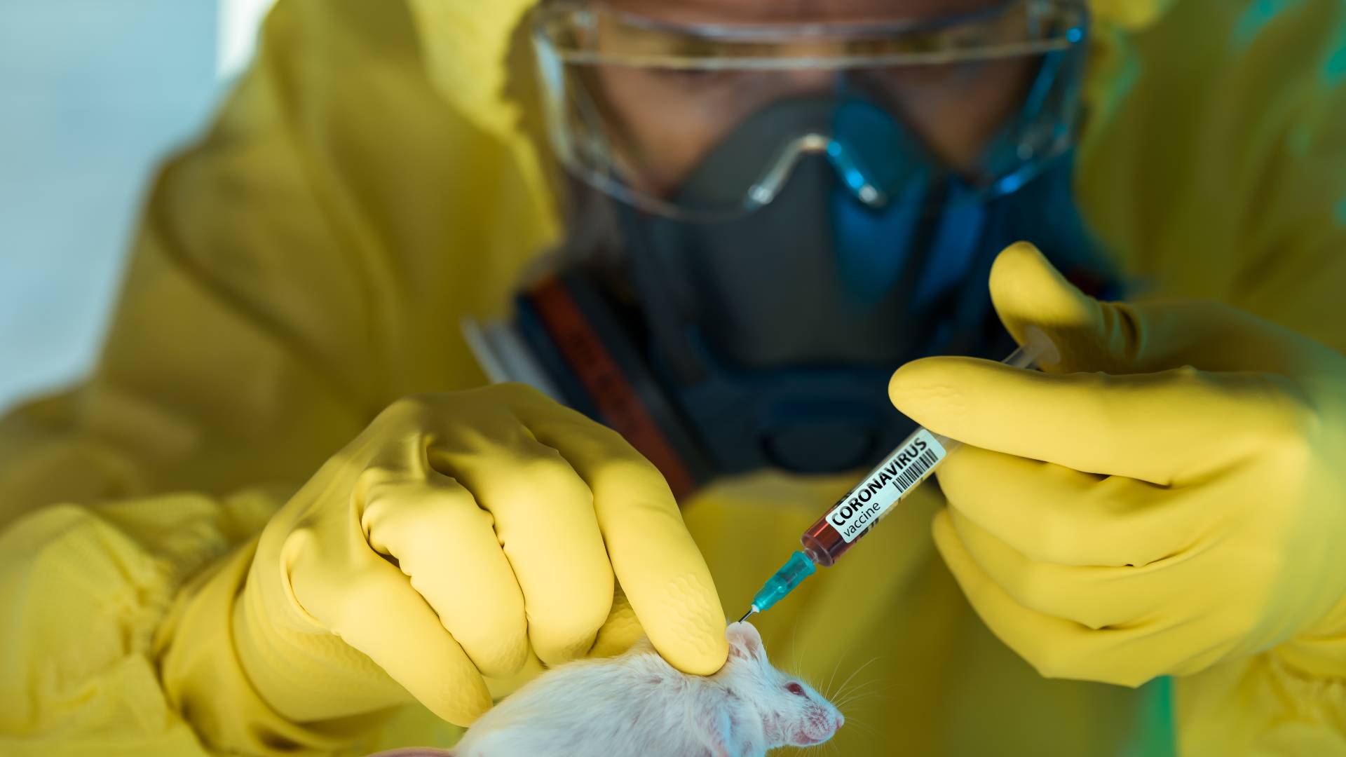 Scientist doing Coronavirus vaccination in the laboratory
