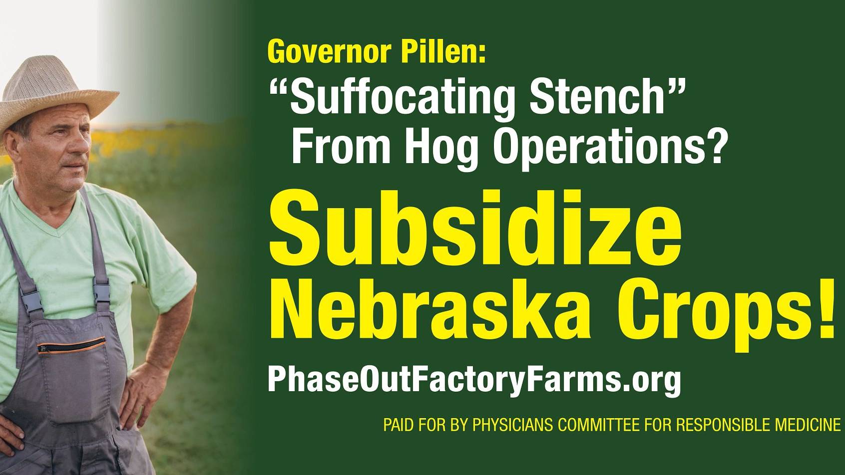 Doctors Post Billboards Urging Nebraska Governor to Phase Out Factory Farms and Subsidize Water-Wise Crops