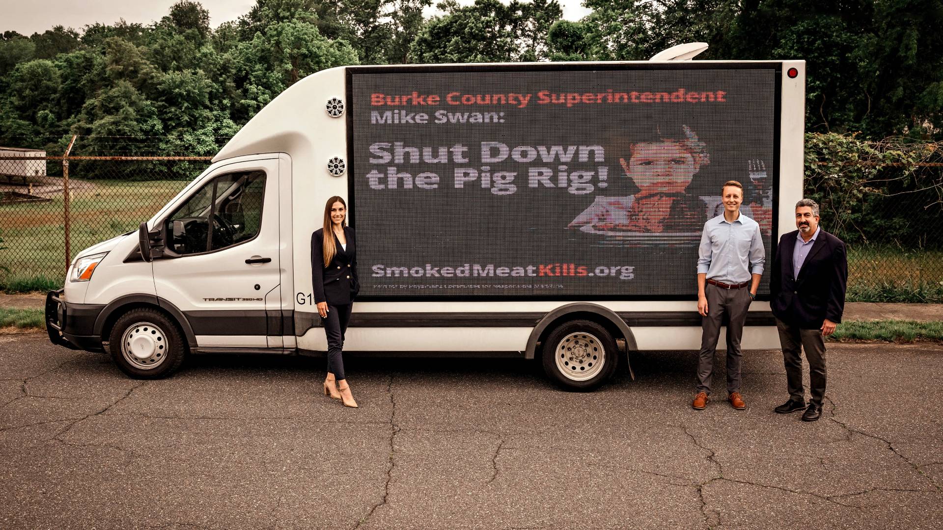 smoked meat kills ad truck