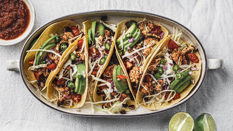 Spicy Sheet-Pan Cauliflower Tacos