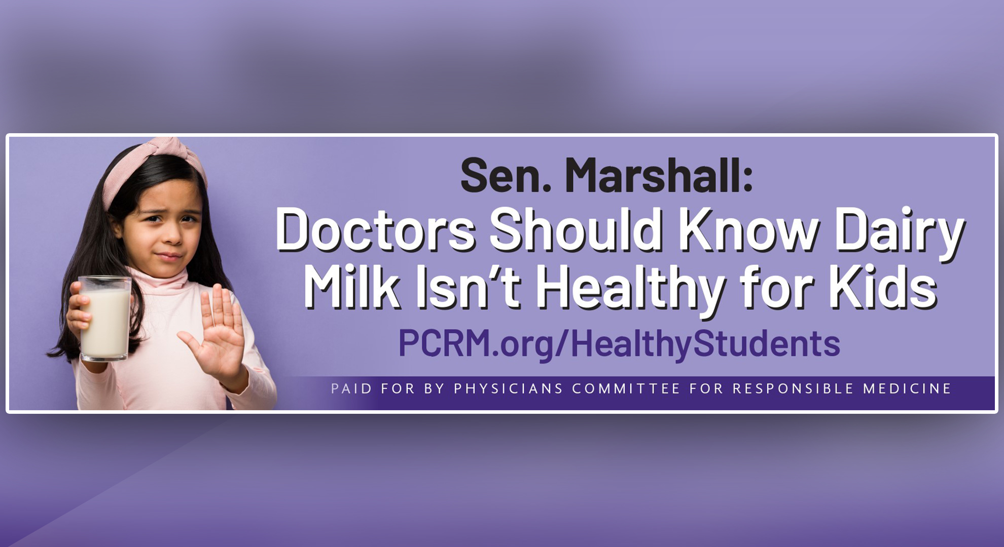 Sen. Marshall: Doctors Should Know Dairy Milk Isn’t Healthy for Kids