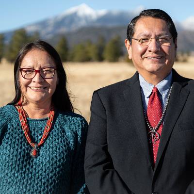 Former President Jonathan Nez and Former First Lady Phefelia Nez of the Navajo Nation
