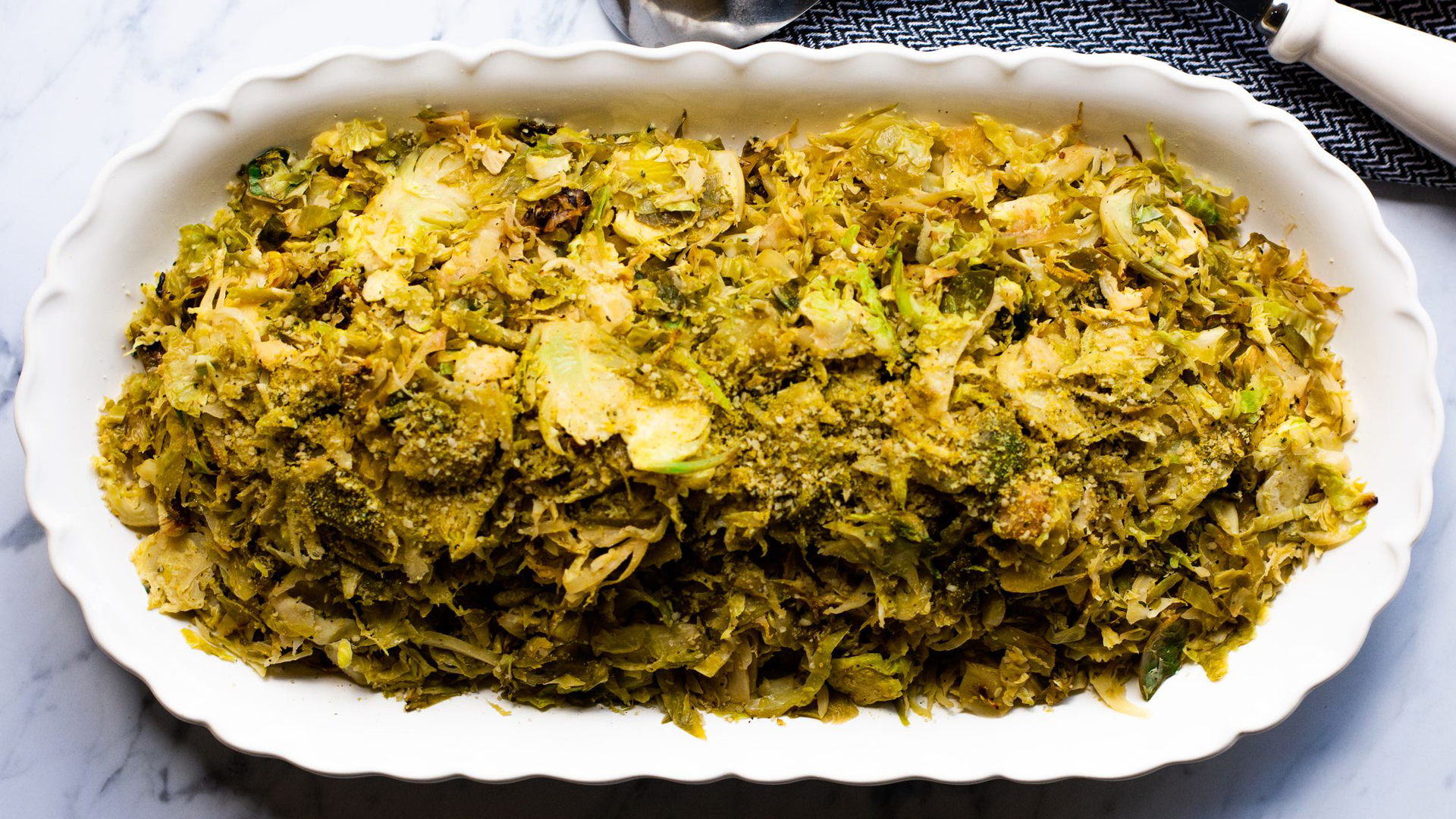 Shredded Brussels Sprouts With Dijon Lemon Vinaigrette