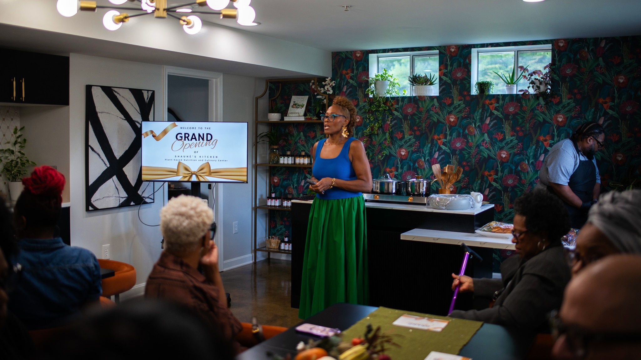 Shauné Hayes welcomes guests