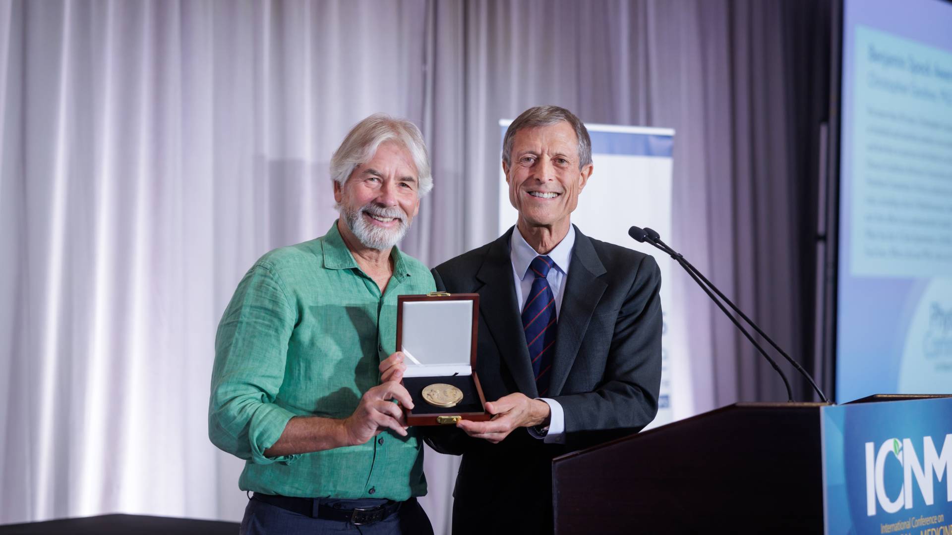 Christopher Gardner, PhD, with the  Benjamin Spock Award for Compassion in Medicine