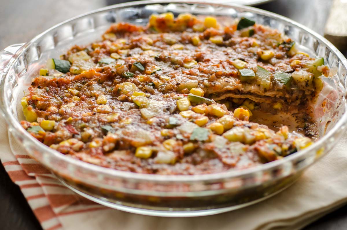 Pastel de tortilla de tres capas