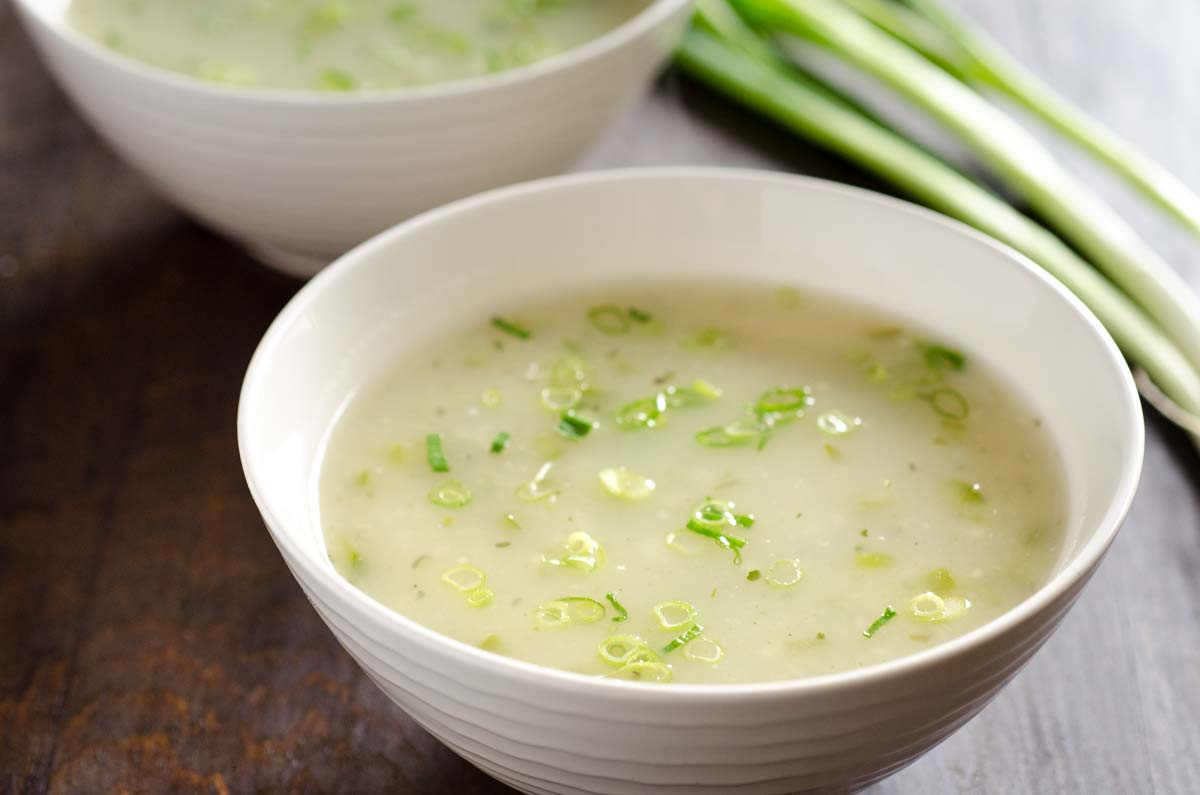 Sopa de papa y chiles