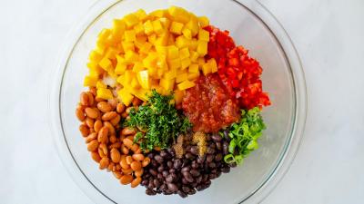 mango salad in a bowl