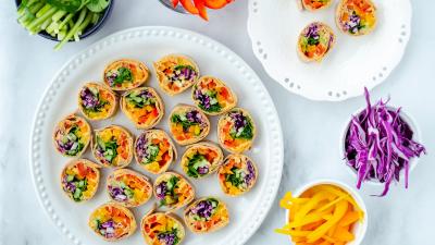 tortillas with veggies and ingredients