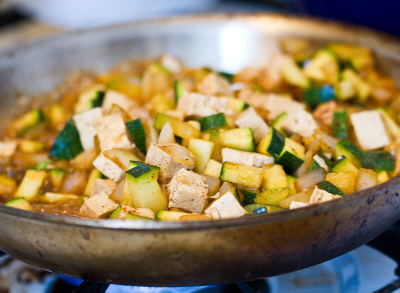 Revuelto de tofu a la mexicana